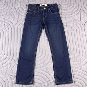 Levi's 511 Slim Fit Boys Jeans Kids 10 Blue Dark Wash Denim 25x26